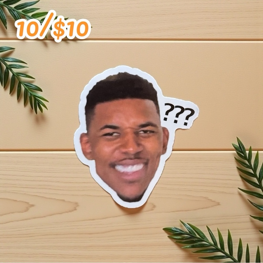 Funny Meme Sticker – Confused Face ??? | Vinyl Decal